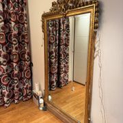 Large antique gilded carved wooden mirror – early 20th century