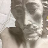 statue bust bearded man in plaster