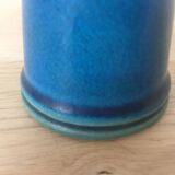 Royal blue ceramic Danish candle holder – 1970s
