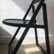Black folding chair
