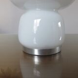 Mushroom lamp in white opaline 70s