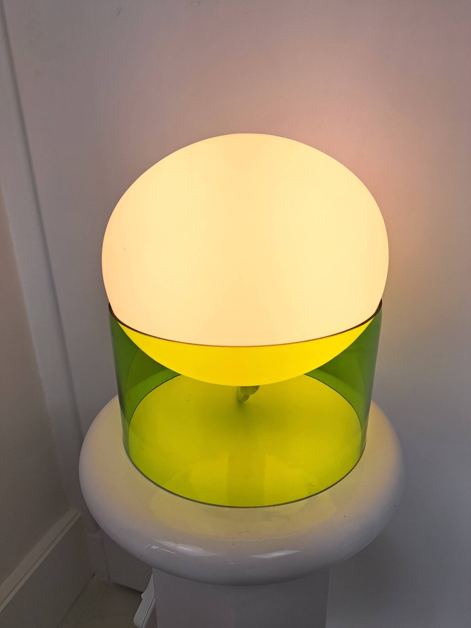 UFO glass globe lamp from Ikea vintage space age dlg by Joe Colombo