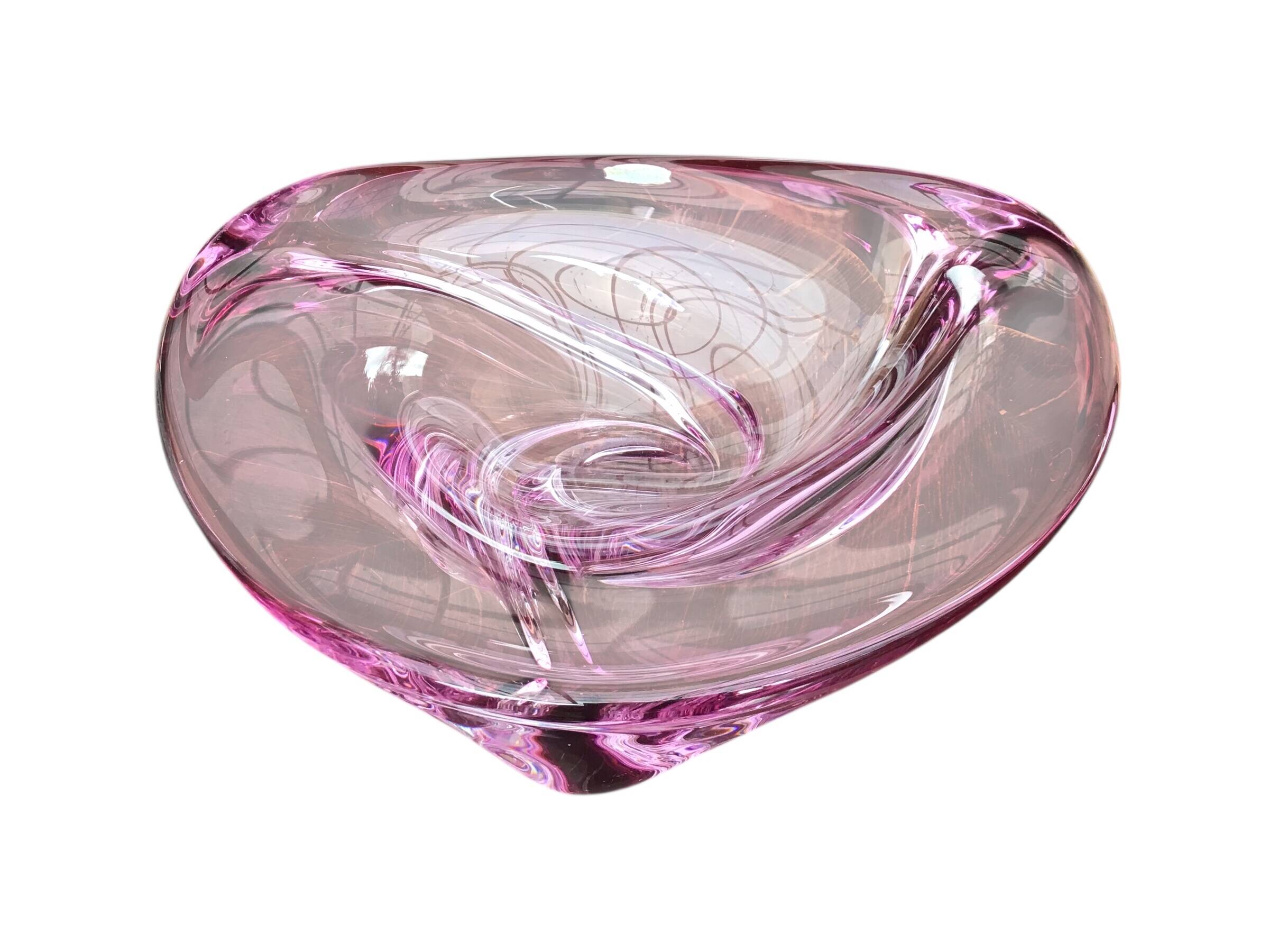 Val Saint-Lambert crystal centrepiece – Wave model circa 1950