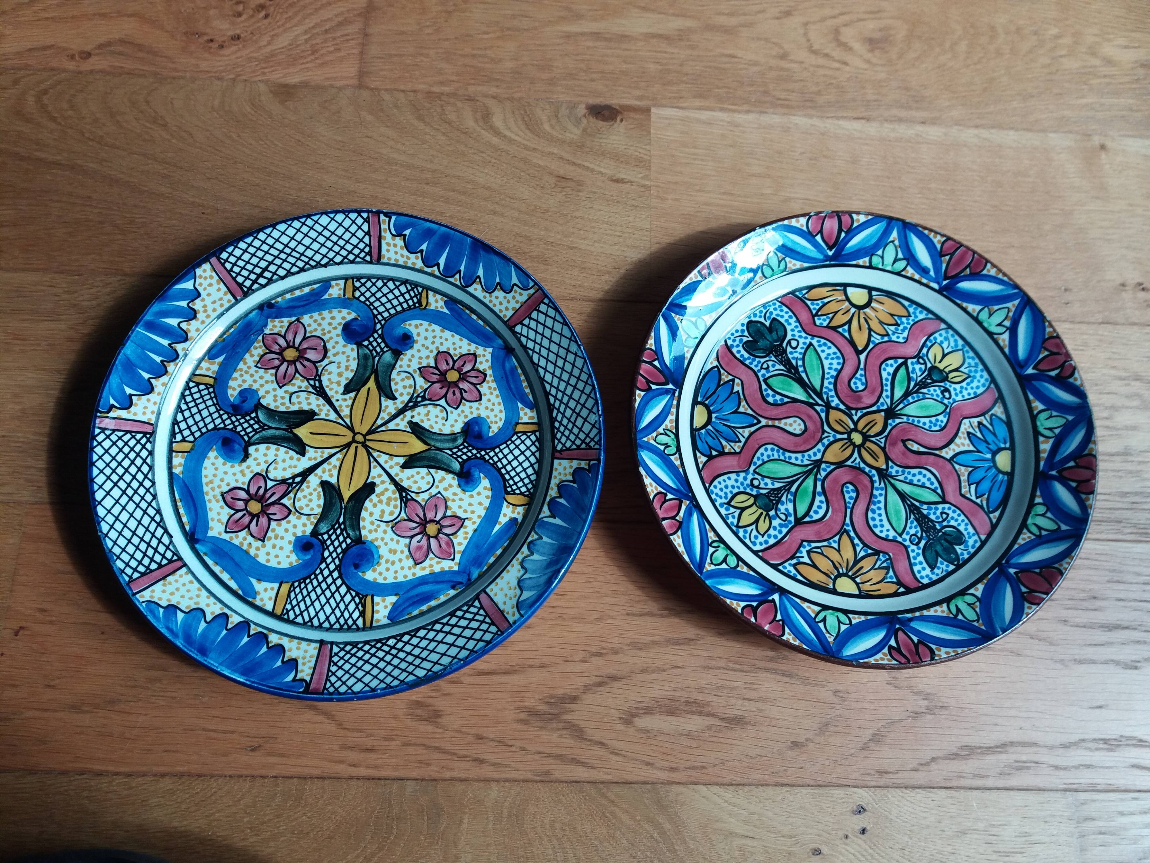 Hand painted decorative wall plates Spain