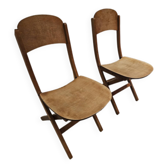 Paire des chaises vintage en bois