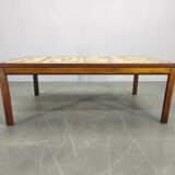 Haslev Wood and Tile Coffee Table by Otto Detlefsen, 1960s
