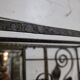Art Deco coat rack in hammered wrought iron, 1950s.
