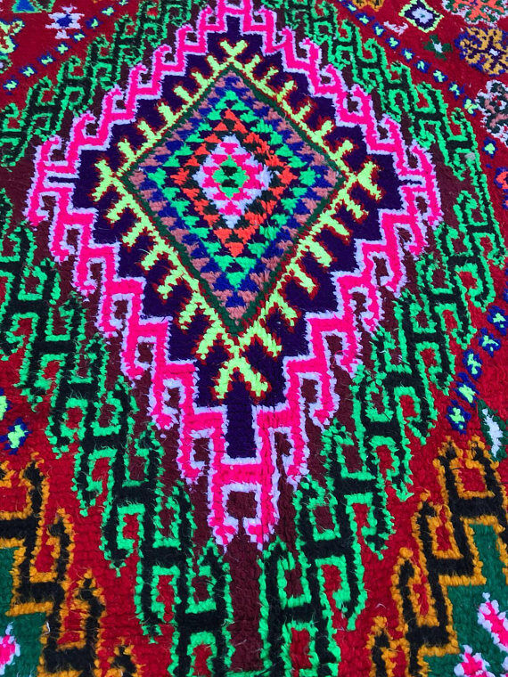 Tapis boucherouite 295x140 cm
