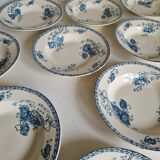 Set of 10 Deep Plates Sarreguemines Royat Models