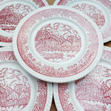 5 assiettes plates Badon