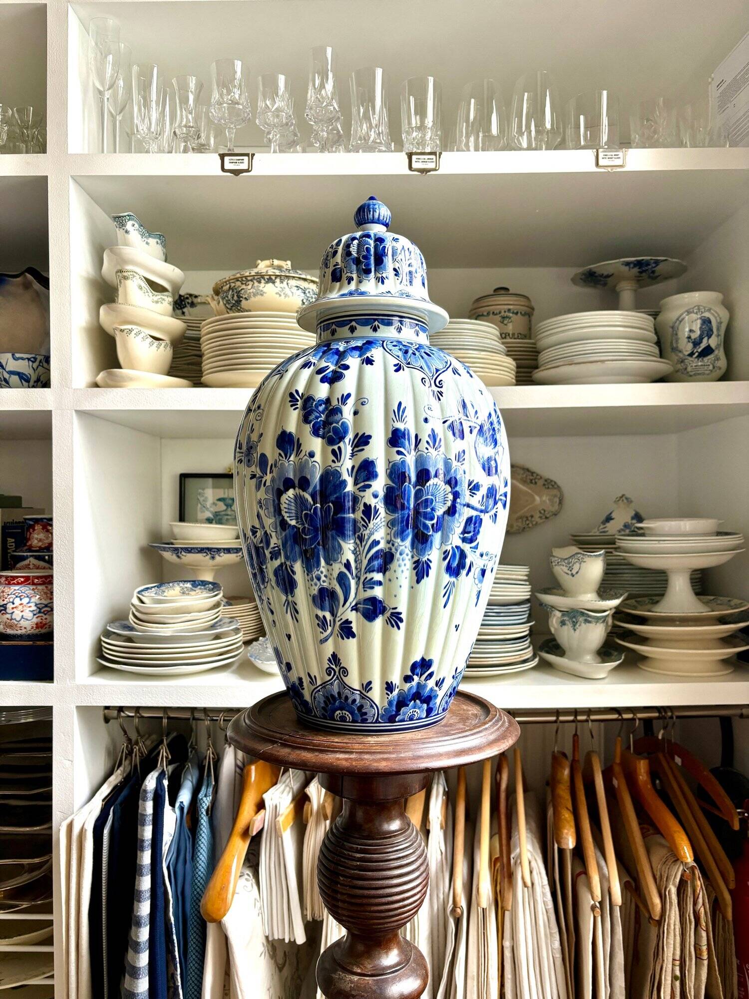 Royal Delft ginger jar in blue Dutch earthenware