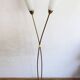 Sculptural Czech Floor Lamp with Twin Milk Glass Shades, 1960s