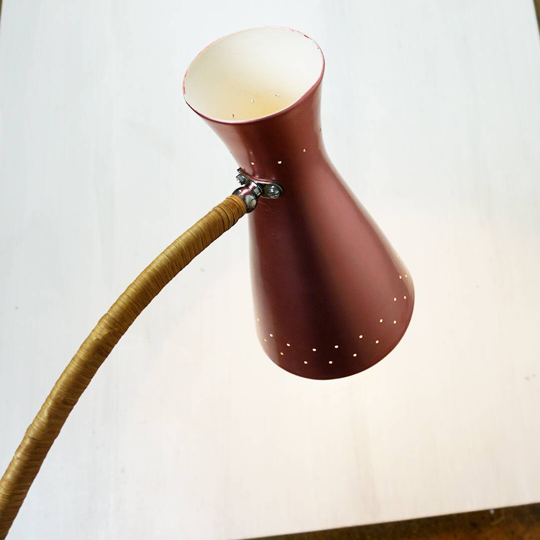Mid-century Austrian pink wall lamp by Rupert Nikoll