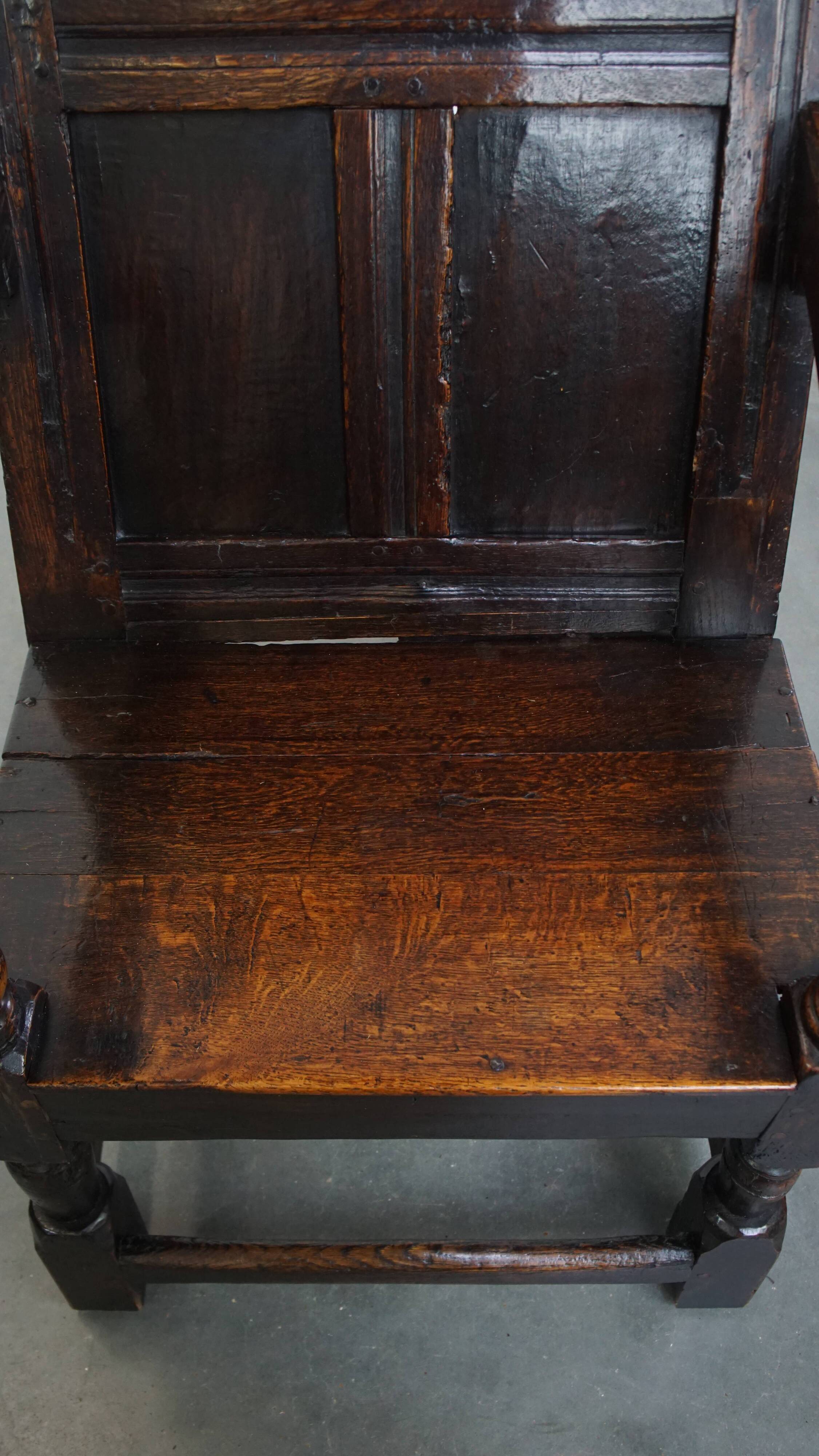 Antique Oak Wainscot Chair / Side Chair from the 17th Century