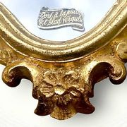 Miroir mural en résine dorée à la feuille, style Rococo Baroque