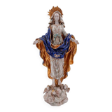 Polychrome faience "Assumption of Mary" by Eugenio Pattarino