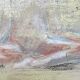 Painting signed pastel gold “Buddha woman” ZEN