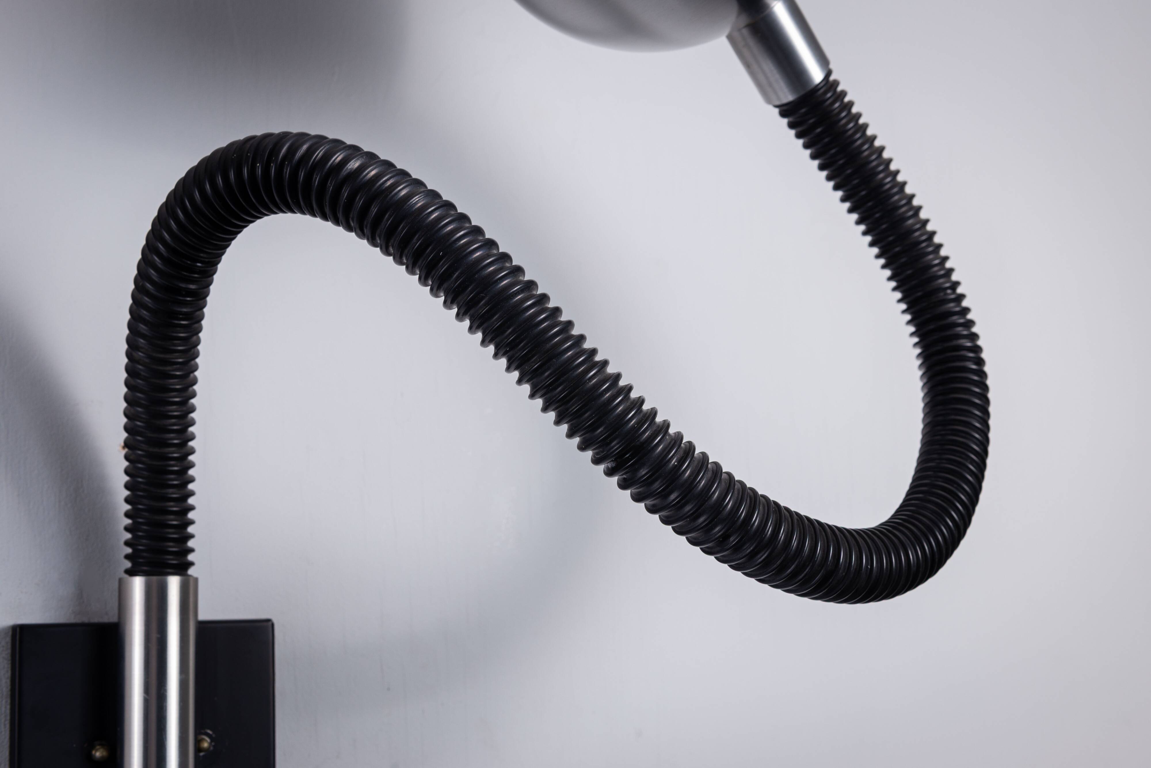 Martine Le Forestier ‘‘Serpent’’ wall lamp for Raak Amsterdam 1968