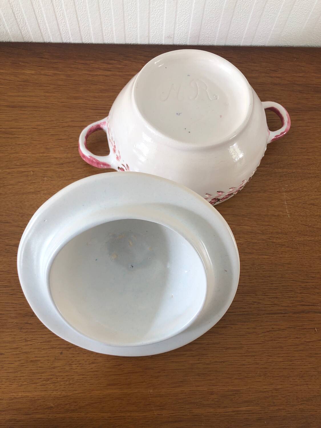 Vintage cracked iron earthenware candy box