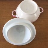 Vintage cracked iron earthenware candy box