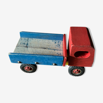 Camion bois benne basculante ancien jouet