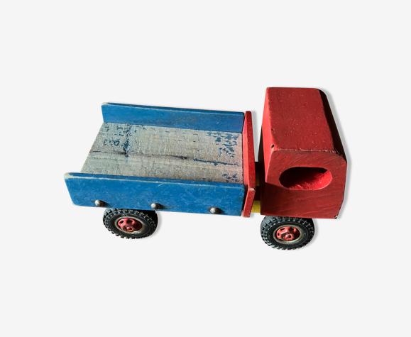 Camion bois benne basculante ancien jouet