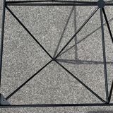 Square coffee table in black tubular steel, 1980