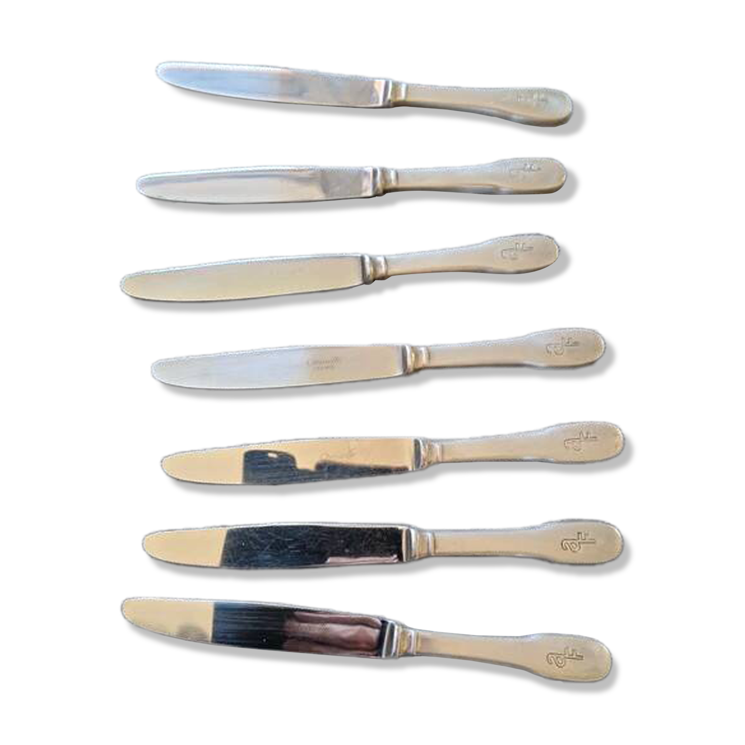 7 silver-plated Christofle knives for Air France
