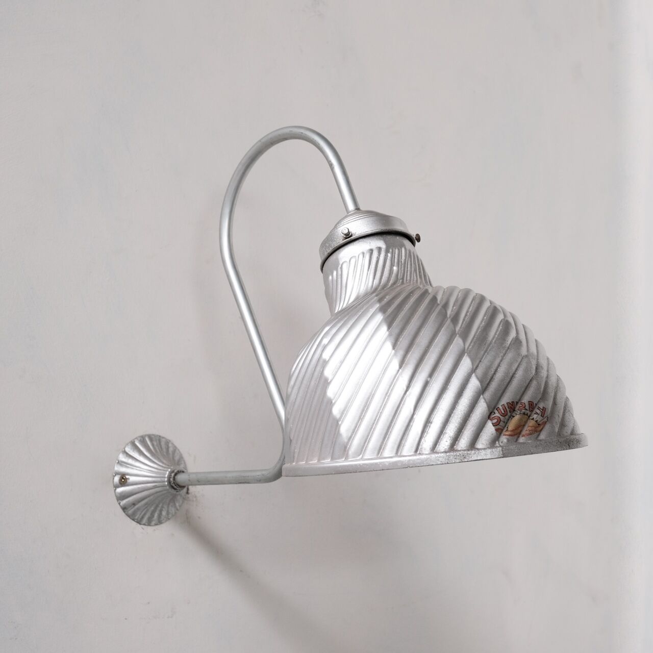 Pair of antique mercury glass silver wall lights