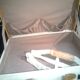 Leather and fabric suitcase