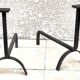 Pair of vintage steel geometric chenets