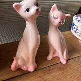 Ceramic cat duo
