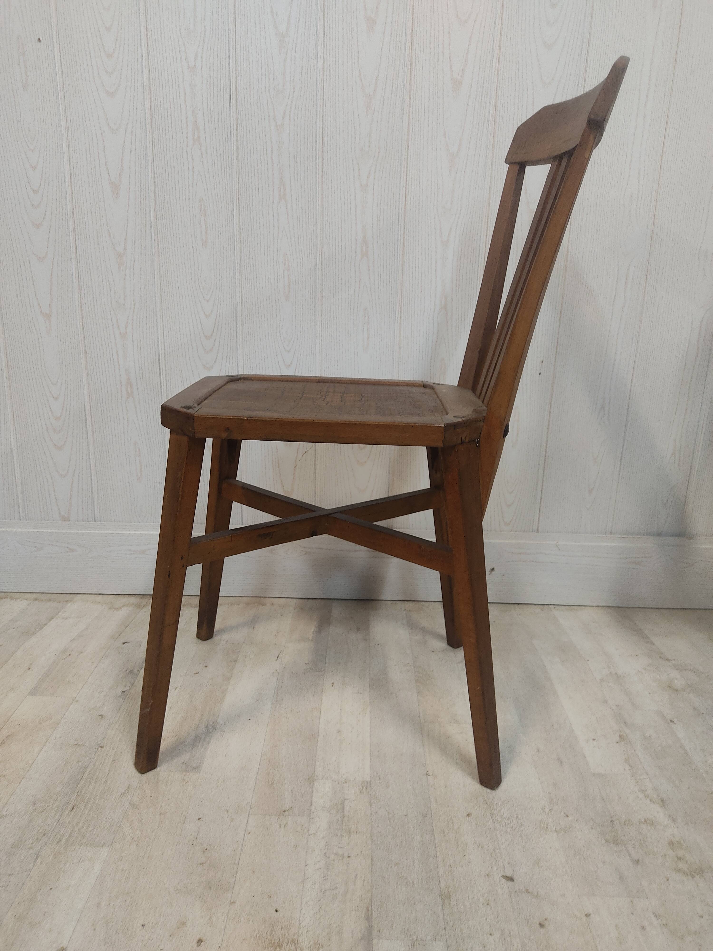 Set of 6 antique bistro chairs