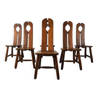 Chaises à repas vintage de Depuydt, Belgique, lot de 6 - 1960