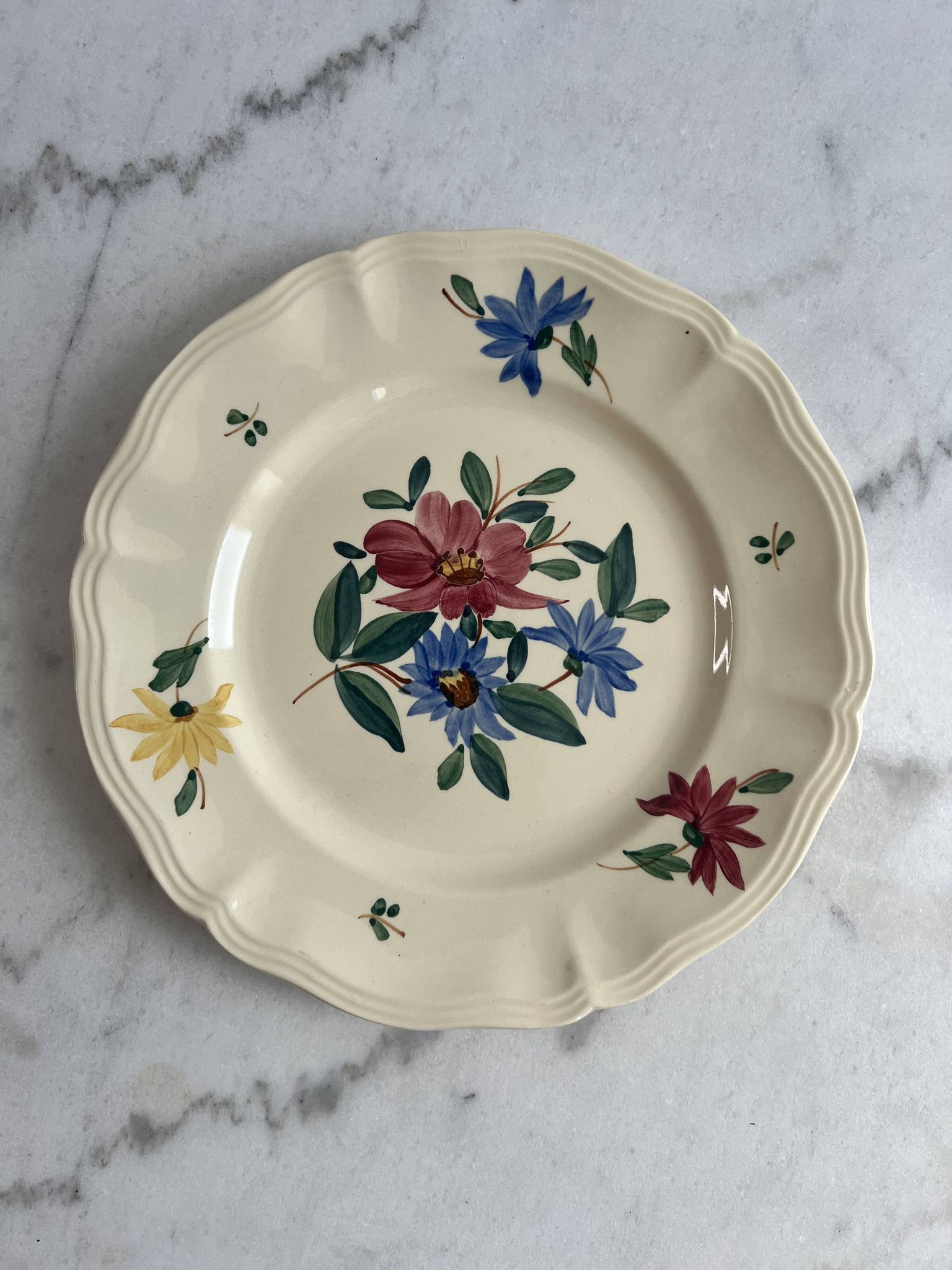 Small flat plate Sarreguemines and Digoin