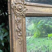 Mantelpiece mirror with bergère