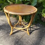Rattan side coffee table