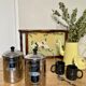 Set of two chrome-plated copper coffee/sugar jars stamped