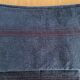 Set of 2 black dyed tea towels with red stripes - 50x75cm - linen