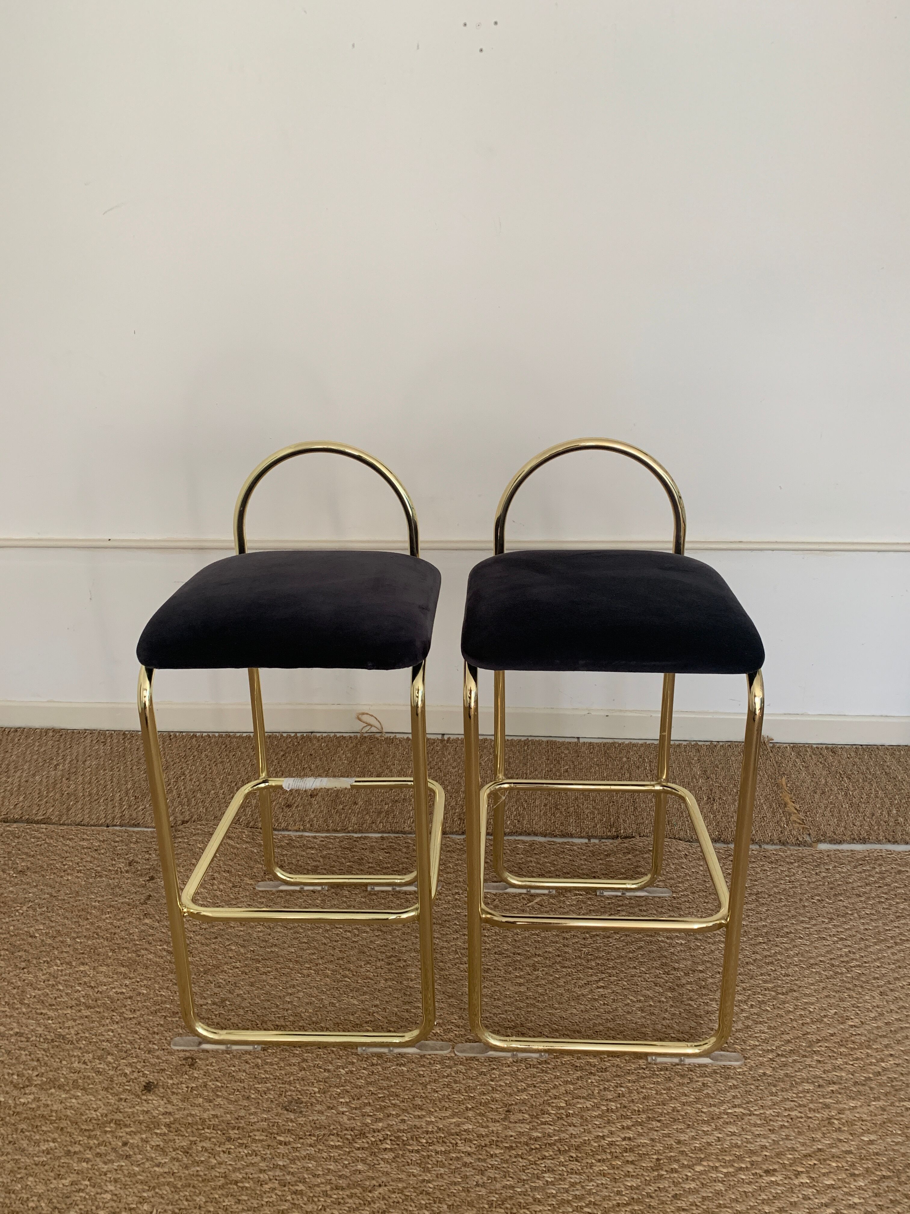 Angui / velvet top stool - aytm - lot of 2
