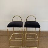 Angui / velvet top stool - aytm - lot of 2