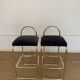 Tabouret haut angui / velours - aytm - lot de 2