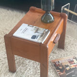 Vintage elm bedside table