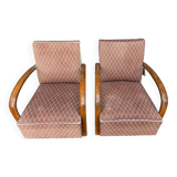 2 fauteuils art deco 1940 anciens a restaurer