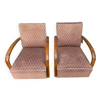 2 antique 1940 art deco armchairs to be restored