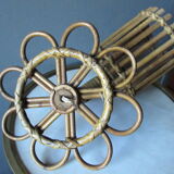 Louis Sognot rattan wall lamp