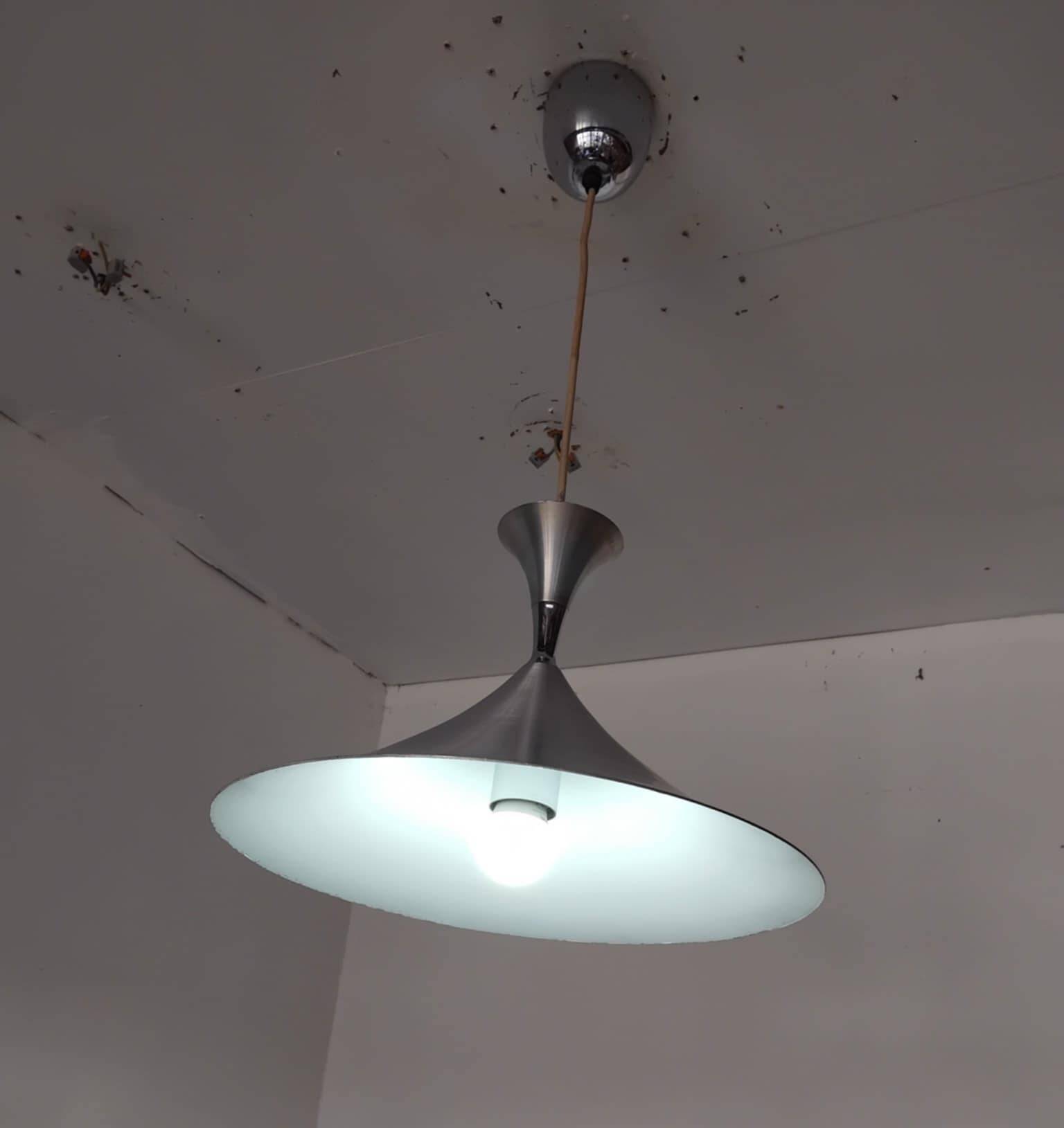 Danish diabolo suspension aluminum and chrome