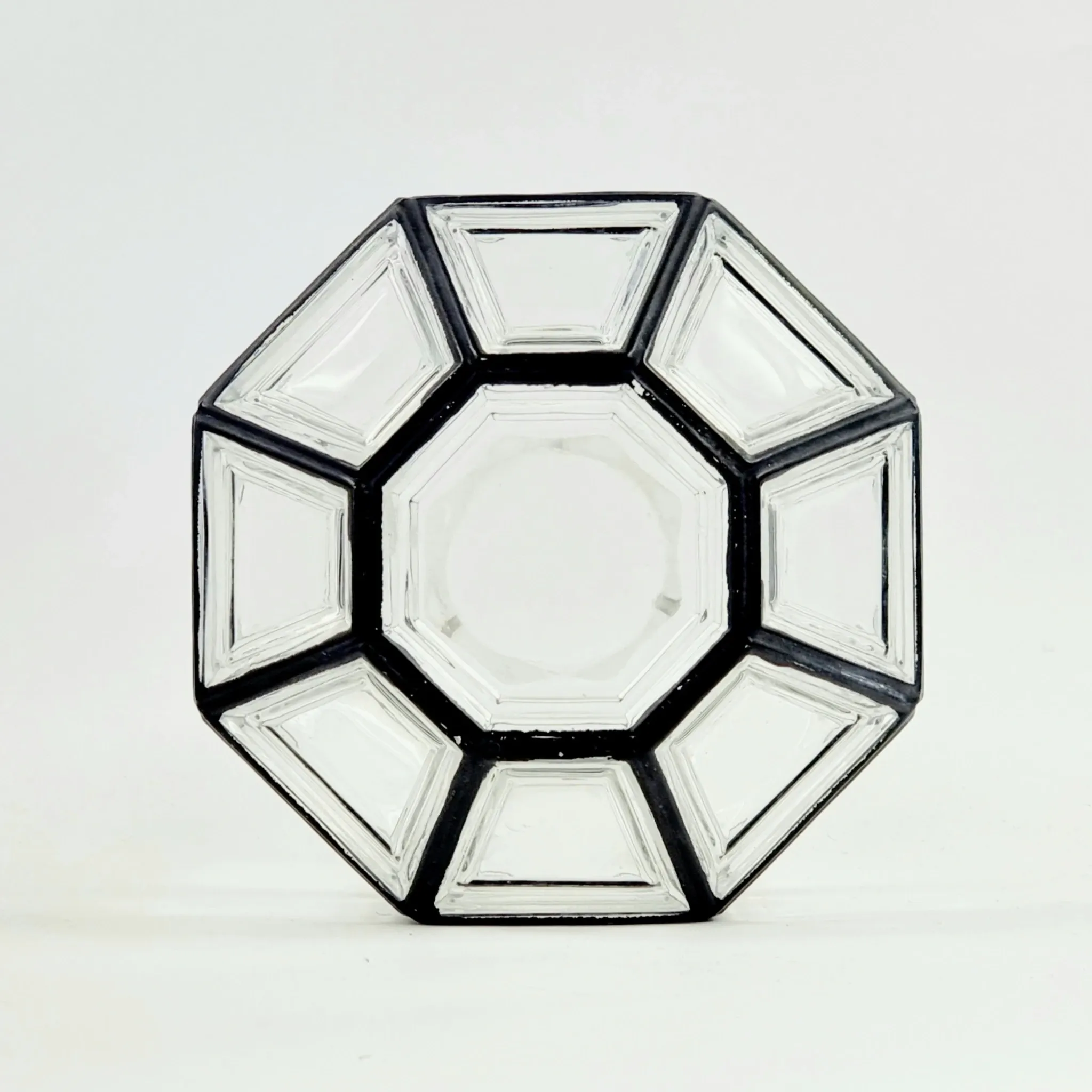 Pair of Mid-Century Glass & Brass Ceiling Lights from Limburg, 1970s