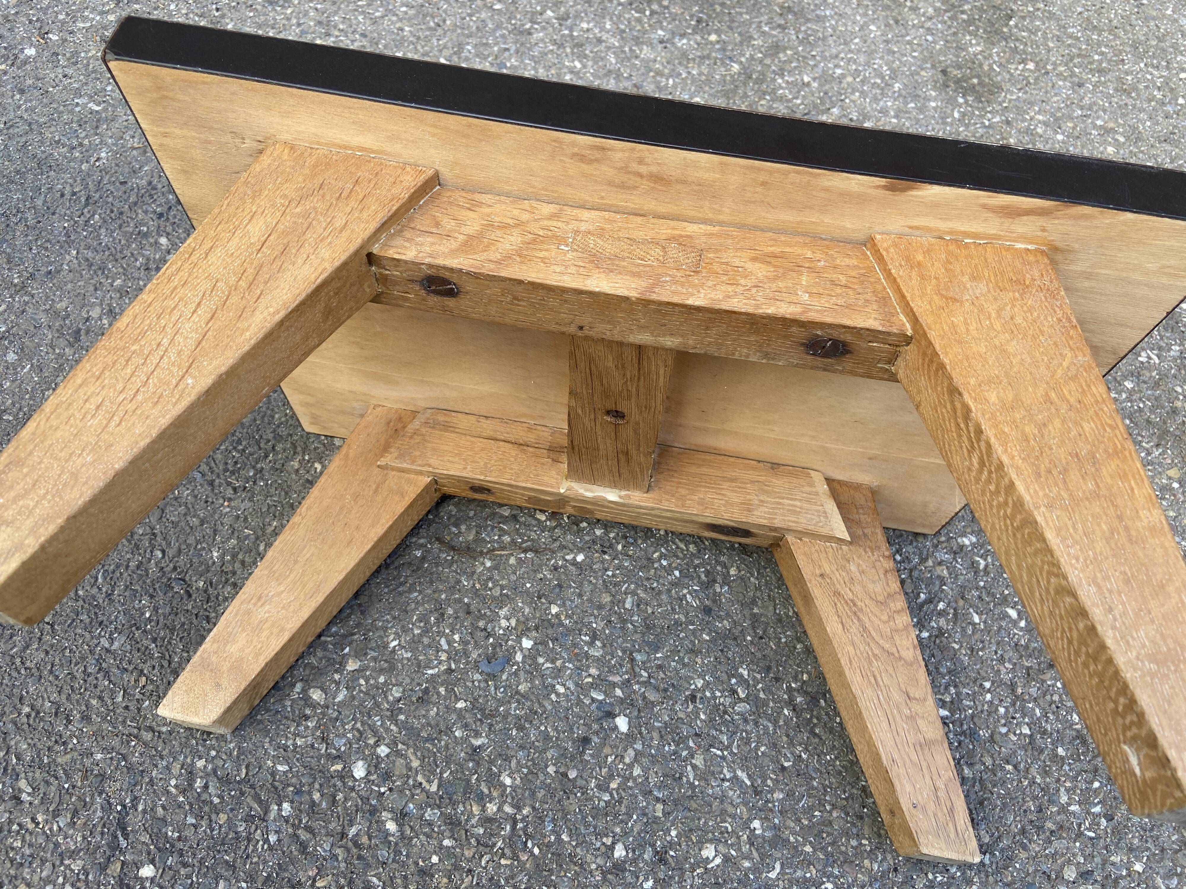 Tabouret repose pieds vintage scandinave formica pieds compas