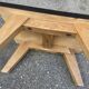 Tabouret repose pieds vintage scandinave formica pieds compas